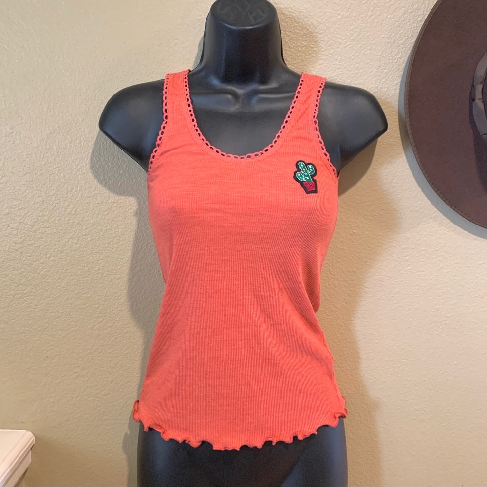 REBELLIOUS ONE NWT Ribbed Cactus Tank Top